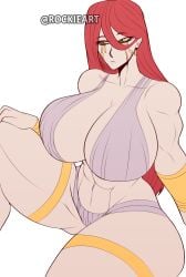 abs big_breasts big_butt black_sclera breasts curvy curvy_body curvy_female curvy_figure curvy_hips eyebrows_visible_through_hair female female_focus female_only genderswap_(mtf) hair_between_eyes hyper hyper_breasts long_hair long_sleeves looking_at_viewer muscular_female red_eyes rockie_art rule_63 serious shuumatsu_no_valkyrie solo solo_female solo_focus tagme thick_ass thick_hips thick_legs thick_thighs thor_(shuumatsu_no_valkyrie) yellow_eyes