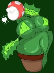 2d big_ass big_breasts bikini bikini_top bimbo expansion female female_only green_body green_skin heart huge_ass huge_breasts leaves lips mario_(series) mrpr1993 nintendo nipples_visible_through_clothing no_eyes piranha_plant plant plant_girl plantie pot tagme thighs