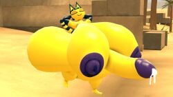 2019 3d 3d_(artwork) animal_crossing ankha ankha_(animal_crossing) big_ass big_breasts big_butt big_cock big_nipples big_penis blue_nipples breasts closed_eyes female female_only futa_only futanari hands_behind_head huge_ass huge_breasts huge_butt huge_cock hyper hyper_ass hyper_breasts hyper_butt hyper_penis leaking_cum leaking_penis nintendo nipples penis smile smiling spaghettis_(artist) tagme thick_thighs thighs yellow_skin