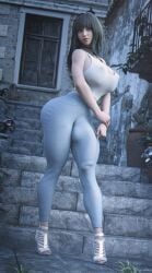 1futa 3d big_penis breasts bulge cameltail cleavage erection erection_under_clothes final_fantasy final_fantasy_vii futa_only futanari huge_breasts kyrie_canaan penis penis_under_clothes solo stevencarson thick_thighs wide_hips