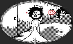 black_hair emo emo_girl female hallway i_can't_sleep messy_hair monochrome nia_(i_can't_sleep) penis_in_pussy pixel_art sex unseen_male_face vagina white_eyes