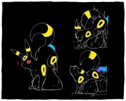 5:4 black_background bodily_fluids breasts busty_feral dildo edit eeveelution female feral genital_fluids hgndn_aaeo huge_crotchboobs nintendo pokémon_(species) pokemon pokemon_(species) pussy_juice raven30_(editor) sex_toy simple_background solo umbreon video_games