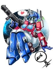 2016 autobot blue_eyes blue_hair breasts cute hasbro onat optimus_prime robot rule_63 tagme thighs transformers