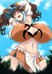 1girls big_breasts breasts breasts_bigger_than_head clothed clothing diane_(nanatsu_no_taizai) female female_only giantess huge_breasts hyper hyper_breasts light-skinned_female light_skin macro mkonstantinov nanatsu_no_taizai solo solo_female