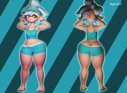 glitch02 marie_(splatoon) nintendo splatoon splatoon_(series) splatoon_2 thick_ass thick_thighs