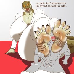 after_footjob big_feet cum_on_feet feet foot_fetish implied_footjob margret_stalizburg maximus21 scalie tagme