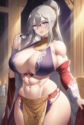 1girls ai_generated backs big_ass big_breasts blonde_hair blonde_hair_female breasts bubble_butt buddha_(shuumatsu_no_valkyrie) female female_only focus_on_ass genderswap_(mtf) green_eyes huge_ass huge_breasts loincloth looking_at_viewer muscle muscular_female pelvic_curtain shuumatsu_no_valkyrie solo tagme thick_ass thick_legs thick_thighs voluptuous