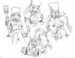 anthro bodily_fluids bottomless bottomless_female breast_play breasts clothed clothing cum cum_on_breasts cum_on_face domestic_cat duo face_in_breasts felid feline felis female genital_fluids genitals high_priestess human humanoid klonoa klonoa_(series) male male/female mammal paizuri penetration penis sex titfuck titjob twistedterra vaginal_penetration video_games