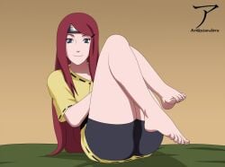 aged_down arekusanderu long_hair naruto naruto_(series) naruto_shippuden red_hair tagme uzumaki_kushina uzumaki_kushina(genin) young