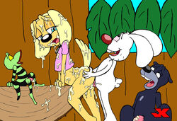 anthro blue_eyes bottomless brandy_and_mr._whiskers brandy_harrington bukkake canine collar cum cum_inside cumshot disney disney_channel ed_(brandy_and_mr._whiskers) female fur furry gaspar_le_gecko group jk male messy mr._whiskers nude orgasm penis pregnant sex spread_legs spreading straight toon_disney