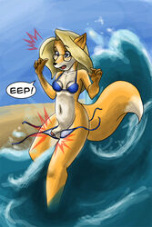 1futa accidental_exposure anthromorph ball_bulge balls balls_in_panties beach bikini blonde_hair blue_eyes breast_implants breasts cleavage clothes curvy dare_(artist) dickgirl embarrassed_nude_futa erect_nipples exposed exposed_balls exposed_penis eyewear female_fox flaccid furry futa_only futanari glasses hair intersex jenn long_hair medium_breasts navel nipple_bulge nipples open_mouth outdoors panties panty_bulge penis penis_in_panties penis_out public sea seaside side-tie_bikini skimpy small_penis solo solo_futa surprised swimsuit tail torn_clothes torn_panties uncut wardrobe_malfunction water