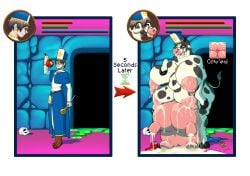 before_and_after belly big_breasts big_butt bodily_fluids bovid bovine breasts butt cattle cleric clothing drooling dungeon eyewear fur gameplay_mechanics glasses gui health_bar hi_res hoof_hands hooves huge_breasts huge_butt human human_to_anthro hyper hyper_breasts hyper_butt hyper_udder lactating mammal markings milk multi_breast potion saliva species_transformation spots spotted_body spotted_fur status_effect tail tail_tuft teats thedarkjudge96 tongue tongue_out transformation transformation_potion transformation_through_magic tuft udder_lactation udders wardrobe_malfunction weight_gain wide_hips