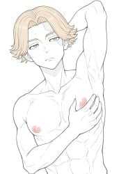 1boy 1male ai_generated bara big_penis bottom_pov civitai enticing gay gay_male illustrious_(stable_diffusion) implied_sex male male_focus male_only male_prey nude queer stable_diffusion sweat sweating tied_up tokyo_revengers yaoi black_and_white showing_off jerking jerkingoff one_arm_up arms_behind_head smirking_at_viewer smirking smirk tongue_out inui_seishu seishu_inui