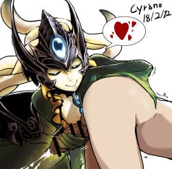1boy 1girl all_fours bar_censor blonde_hair censored closed_eyes closed_mouth cum cyrano_(aazzss3) gem handjob heart hetero league_of_legends long_hair merfolk mermaid milking_handjob monster_girl nami_(league_of_legends) nude penis smile spoken_heart trembling white_background