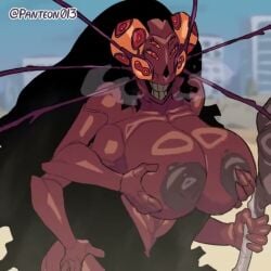big_breasts cockroach cockroach_humanoid cursed_spirit_(jujutsu_kaisen) curvy jiggling_breasts kurourushi panteon013 tagme video would