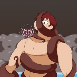 projectsubby original_character original_characters 1girls 1boy octopus octopus_girl scylla monster_girl tentacle tentacles tentacle_sex tentacle_on_male red_body femdom dominant domination dominant_female assertive_female assertive aggressive aggressive_female red_hair reverse_rape restrained restrained_arms restrained_by_tentacles bath hot_spring