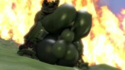 1boy 1girls 3d 3d_animation animated ass clothed female fire full_body ironhawk legs_up male mating mating_press penis sex spread_legs tagme titanfall vaginal_penetration video