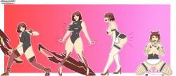 1girls bimbo bimbofication catgirl fishnet fishnet_legwear heels leotard maid_uniform midnightren nintendo pyra pyra_(xenoblade) short_hair topless torn_clothes transformation xenoblade_(series) xenoblade_chronicles_2