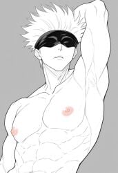 1boy 1male ai_generated bara big_penis bottom_pov civitai enticing gay gay_male illustrious_(stable_diffusion) implied_sex male male_focus male_only male_prey nude queer stable_diffusion sweat sweating tied_up yaoi black_and_white showing_off jerking jerkingoff one_arm_up arms_behind_head smirking_at_viewer smirking smirk tongue_out satoru_gojo gojou_satoru gojo_satoru jujutsu_kaisen jjk