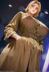 1girl ai_generated big_breasts blacked breasts cheating curvy curvy_figure lovelacea naruto naruto_(series) nipples presenting puffy_nipples raikage sweat tsunade uncensored voluptuous voluptuous_female