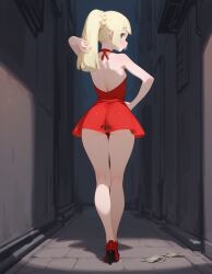 ai ai_generated blonde_hair focus_on_ass heavenly_ass lillie_(pokemon) pokemon prostitution short_dress slim_waist slut slutty_body slutty_dress small_ass small_breasts