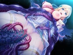 1girl blonde_hair blue_eyes blush breasts censored eaten_then_fucked female_prey funamushi_(funa) game_asset hat inside_creature interspecies kagurazaka_miyu large_breasts monster monster_on_female mosaic_censoring night nipples non-web_source official_art open_mouth prism_saber_gerda pussy rape self-datamine shugo_seijo_prism_saber solo spread_pussy tentacle_sex tentacles thighhighs torn_clothes underwear vaginal vaginal_penetration variant_set visual_novel_cg vore white_thighhighs x-ray