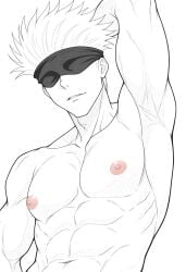 1boy 1male ai_generated bara big_penis bottom_pov civitai enticing gay gay_male illustrious_(stable_diffusion) implied_sex male male_focus male_only male_prey nude queer stable_diffusion sweat sweating tied_up yaoi black_and_white showing_off jerking jerkingoff one_arm_up arms_behind_head smirking_at_viewer smirking smirk tongue_out satoru_gojo gojou_satoru gojo_satoru jujutsu_kaisen jjk