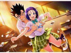 sairenji_haruna to_love-ru kenichi_saruyama saruyama_kenichi ai_generated animated pervert oziru_aiart