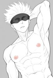 1boy 1male ai_generated bara big_penis bottom_pov civitai enticing gay gay_male illustrious_(stable_diffusion) implied_sex male male_focus male_only male_prey nude queer stable_diffusion sweat sweating tied_up yaoi black_and_white showing_off jerking jerkingoff one_arm_up arms_behind_head smirking_at_viewer smirking smirk tongue_out satoru_gojo gojou_satoru gojo_satoru jujutsu_kaisen jjk