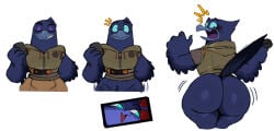 anthro anthro_female ass ass_focus big_ass bird bird_feet bird_girl bottomless clothed clothing crow doom_(the_bad_guys) edit edited female furry furry_female huge_ass pantless raven sssonic2 suprised tagme tango_(sssonic2) the_bad_guys the_bad_guys_2 thick_ass thick_thighs