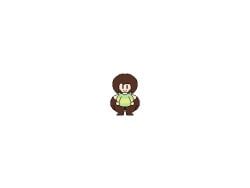 1girl 1girls ass ass_cleavage big_ass bubble_butt chara female_chara front_view pixel_art round_ass sprite supersecretsoup_(artist) transparent_background undertale