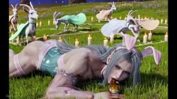 ai_generated bunny candles drooling easter easter_egg egg gay male_focus male_only meadow ritual sephiroth solo_male tagme video yaoi