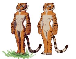 anthro breasts dreamworks felid female furry genitals hi_res kung_fu_panda mammal master_tigress nipples nude pantherine pussy sabrotiger solo