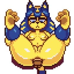 anal animal_crossing animated ankha ankha_(animal_crossing) anthro anus ass blue_hair breasts cat_ears cat_tail color colored countmoxi cum cum_in_ass cum_inside female female_penetrated fur furry gif male male/female male_penetrating male_penetrating_female nintendo nipples pixel_art pussy source_request tagme tail tight_anal tight_anus year_request yellow_body