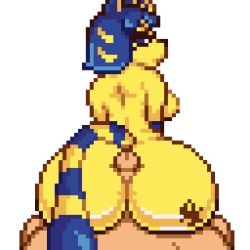 animal_crossing animated ankha anthro ass assjob blue_hair buttjob cat_ears cat_tail color colored countmoxi covered_buttjob female fur furry male male/female nintendo pixel_art pixelated reverse_cowgirl_position source_request tagme tail year_request yellow_body