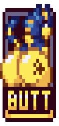 animal_crossing animated ankha ass blue_hair cat_ears cat_tail color colored countmoxi nintendo pixel_art pixelated source_request tagme transparent_background year_request yellow_body