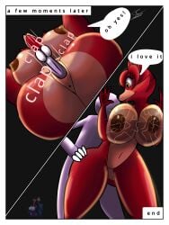 absurd_res against_surface against_wall animatronic anthro ass big_breasts big_butt big_penis breasts butt_grab canid canine canis curvaceous curvy_figure duo faceless_male female feral five_nights_at_freddy's fox foxy_(fnaf) from_front_position fur genitals hand_on_butt hi_res humanoid interspecies irc_(artist) larger_female machine male male/female mammal mating_press nipples on_glass penetration penis pussy red_body robot scottgames sex size_difference solo standing standing_sex thick_thighs vaginal_penetration video_games voluptuous