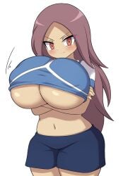 1girls ai_touchi alternate_breast_size big_breasts inazuma_eleven jaga334 solo solo_female