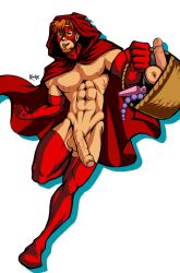 1boy 1male abs class_comics cloak felix_himner ginger ginger_hair gloves karulox male male_only naked_justice_(superhero) sex_toys thigh_high_boots