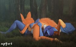 3d 69_position anthro biped bodily_fluids canid canine diane_foxington dreamworks duo eastern_and_western_character female fox genital_fluids genitals krystal male male/female mammal mp4ort nintendo oral pussy pussy_juice sex star_fox the_bad_guys video_games watermark