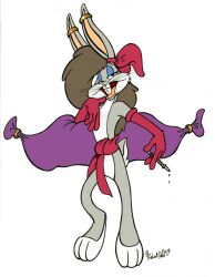 1990s 1993 20th_century brown_hair bugs_bunny color crossdressing fembugs_bunny furry furry_only looney_tunes mata_hari pinup smoking traditional_media_(artwork) vawlkee