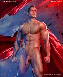 1boy abs actor balls ballsack body_hair carlos_gzz celebrity circumcised clark_kent dc dc_extended_universe flaccid_penis hairy_chest heat_vision henry_cavill human in_character kal-el kryptonian male male_nipples male_only male_pubic_hair man_of_steel manly masculine mature_male muscles muscular_male nude_male pecs penis posing scrotum solo superhero superman testicles veiny_penis