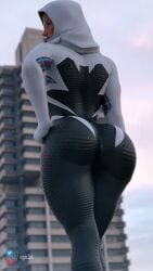 1girls 3d ass big_ass big_breasts breasts cga3d emma_stone erotichris female female_only ghost-spider gwen_stacy looking_at_viewer looking_back marvel marvel_cinematic_universe marvel_comics patreon_username solo spider-gwen spider-man_(series) the_amazing_spider-man thick_thighs watermark