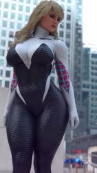 1girls 3d ass big_ass big_breasts breasts cga3d emma_stone erotichris female female_only ghost-spider gwen_stacy hourglass_figure looking_at_viewer looking_back marvel marvel_cinematic_universe marvel_comics patreon_username solo spider-gwen spider-man_(series) teenage_girl teenager the_amazing_spider-man thick_thighs watermark