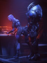 1boy 1boy1girl 1girls 3d alien alien_genitalia alien_penis anthro bioware bodily_fluids butt butt_grab clothed clothed_female clothed_male clothed_sex cum cum_in_pussy cum_inside cum_on_ass electronic_arts female from_behind from_behind_position garrus_vakarian interspecies male male/female mass_effect on_model orgasm orgasm_face quarian seurat sex tali'zorah_nar_rayya turian unusual_genitalia unusual_penis xenophilia