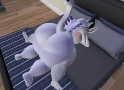 3d animated anthro ass big_ass big_breasts breasts female ferialexonar legendary_pokémon lugia no_sound pokemon pokemon_(species) sex tagme tail video