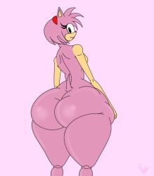 amy_rose anthro back_view big_ass hedgehog huge_ass looking_at_viewer persluiaard pink_body simple_background sonic_(series) standing tagme thick_thighs wide_hips