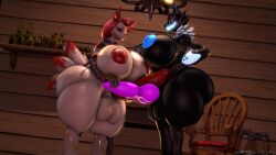 3d_(artwork) 5_tails animal_genitalia animal_penis anthro anthro_only ass balls big_ass big_balls big_breasts big_penis breasts canine_genitalia canine_penis clothing digital_media_(artwork) duo epic_games fortnite fur furry furry_only futanari genitals glowing_mouth gynomorph hi_res highwire_(fortnite) huge_ass huge_breasts intersex kimiko_(fortnite) legwear looking_at_another looking_at_partner multi_tail nipples ok_bruh open_mouth pack_leader_highwire penis source_filmmaker tail thick_thighs thigh_highs wolf wolf_ears wolf_girl