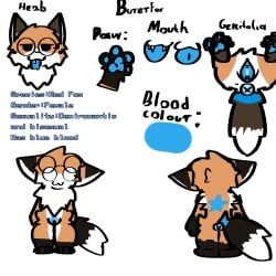 animal_genitalia anus arm_tuft bisexual blue_anus blue_blood blue_blush blue_pawpads blue_paws blue_pussy blue_tongue brown_fur brown_paws canine cheek_tuft chest_hair chest_tuft circle_glasses demiromantic doodle ears_down female_fox fox furry fursona genitalia glasses_on_face glasses_on_forehead hip_tuft kimiburger muzzle open_mouth orange_fur pride puffy_paws pussy pussy_blush red_fox sharp_teeth tail tail_tuft tongue tongue_out vagina white_fur white_muzzle