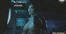 1girls 3d ada_wong ada_wong_(adriana) areolae asian asian_female black_hair breasts brown_nipples capcom eyebrows female female_only green_eyes kingestefano98 light_skin medium_breasts outfit red_lips resident_evil resident_evil_2 resident_evil_2_remake screen short_hair smile solo solo_female spy submarine